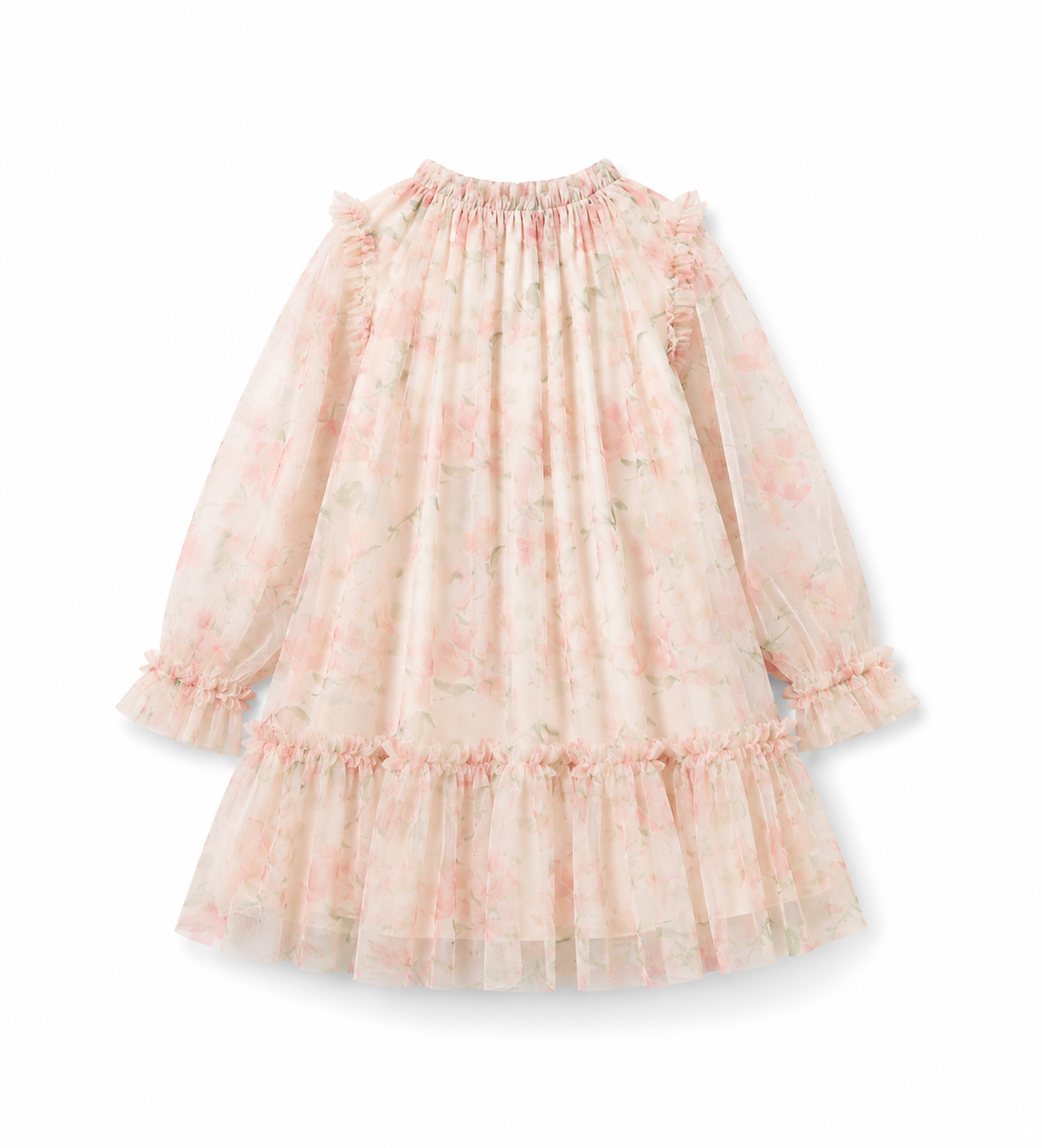 Vestido de Tul con Estampado de Flores