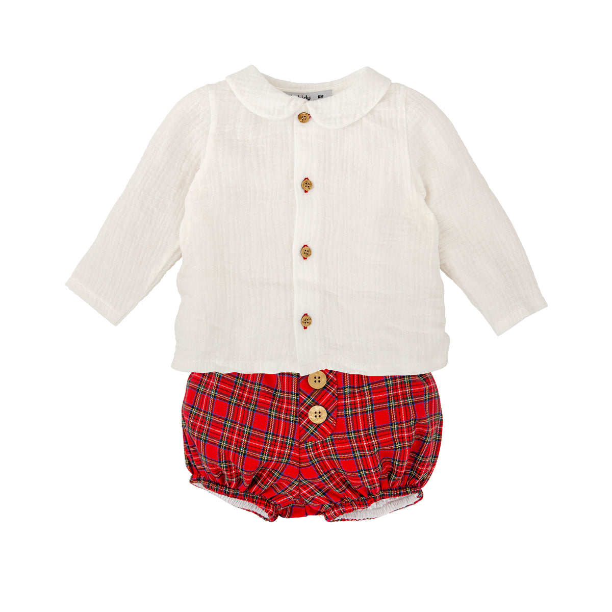Conjunto Varón Tartán Clásico Rojo