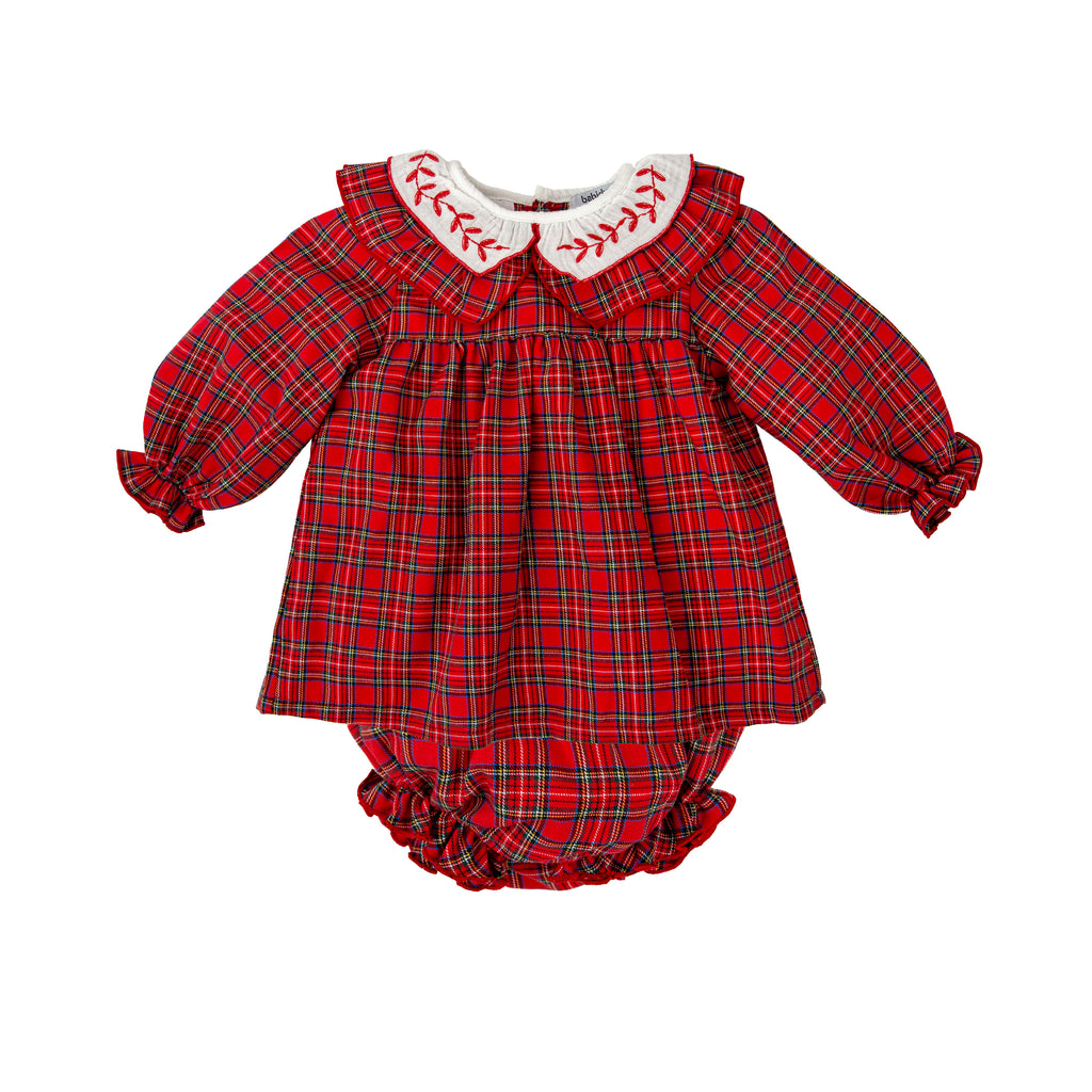 Jesusito Tartán Clásico Rojo con Cubre Pañal