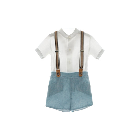 Conjunto Tirantes Medieval Celeste