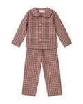 Pijama Niña Tartan con Cuello Peter Pan