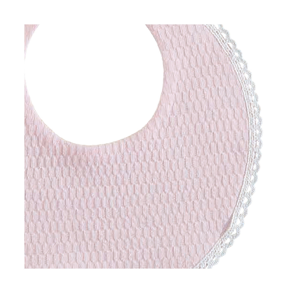 Babero Rosa Bebe con Cinta Bordada