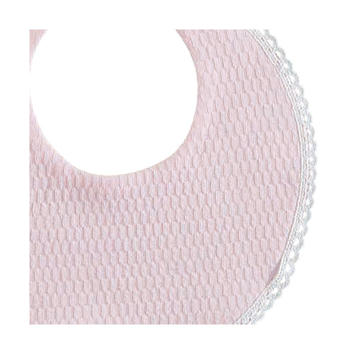 Babero Rosa Bebe con Cinta Bordada