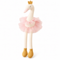 Cisne Peluche con Tutu Rosa y con Detalles en Dorado