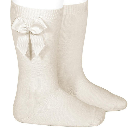 Calcetines Altos con Lazo Lino