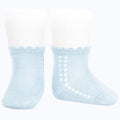 Calcetines Cortos Calados Lateral Azul Bebe