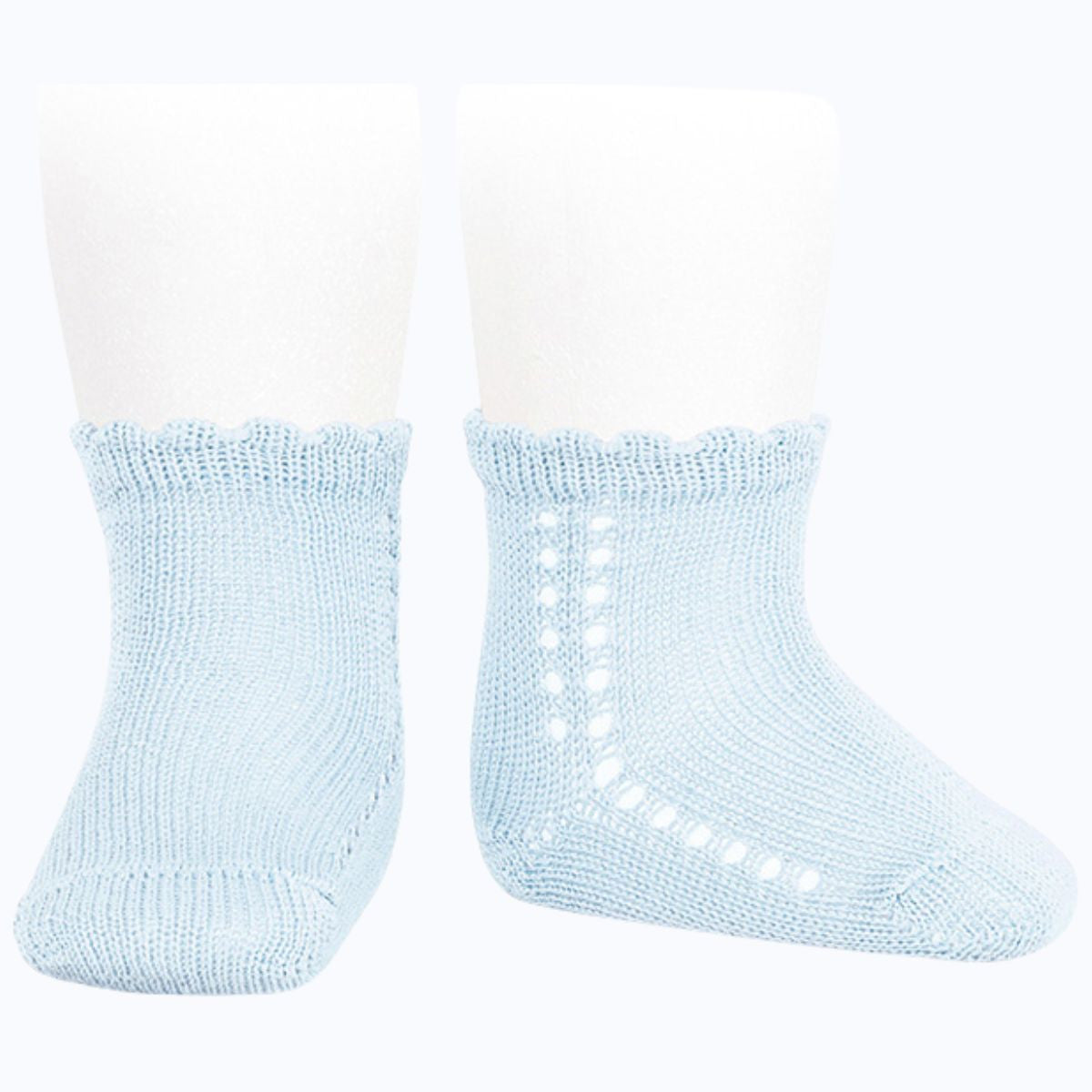 Calcetines Cortos Calados Lateral Azul Bebe