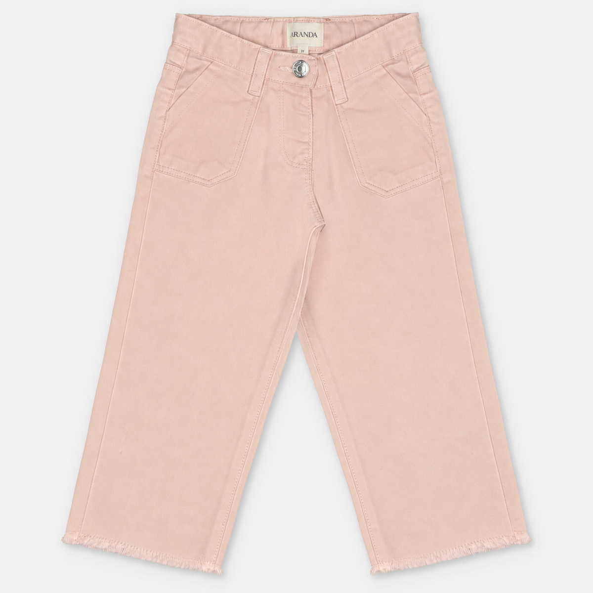 Pantalon Straight Sarga Rosa Coleccion Pravia