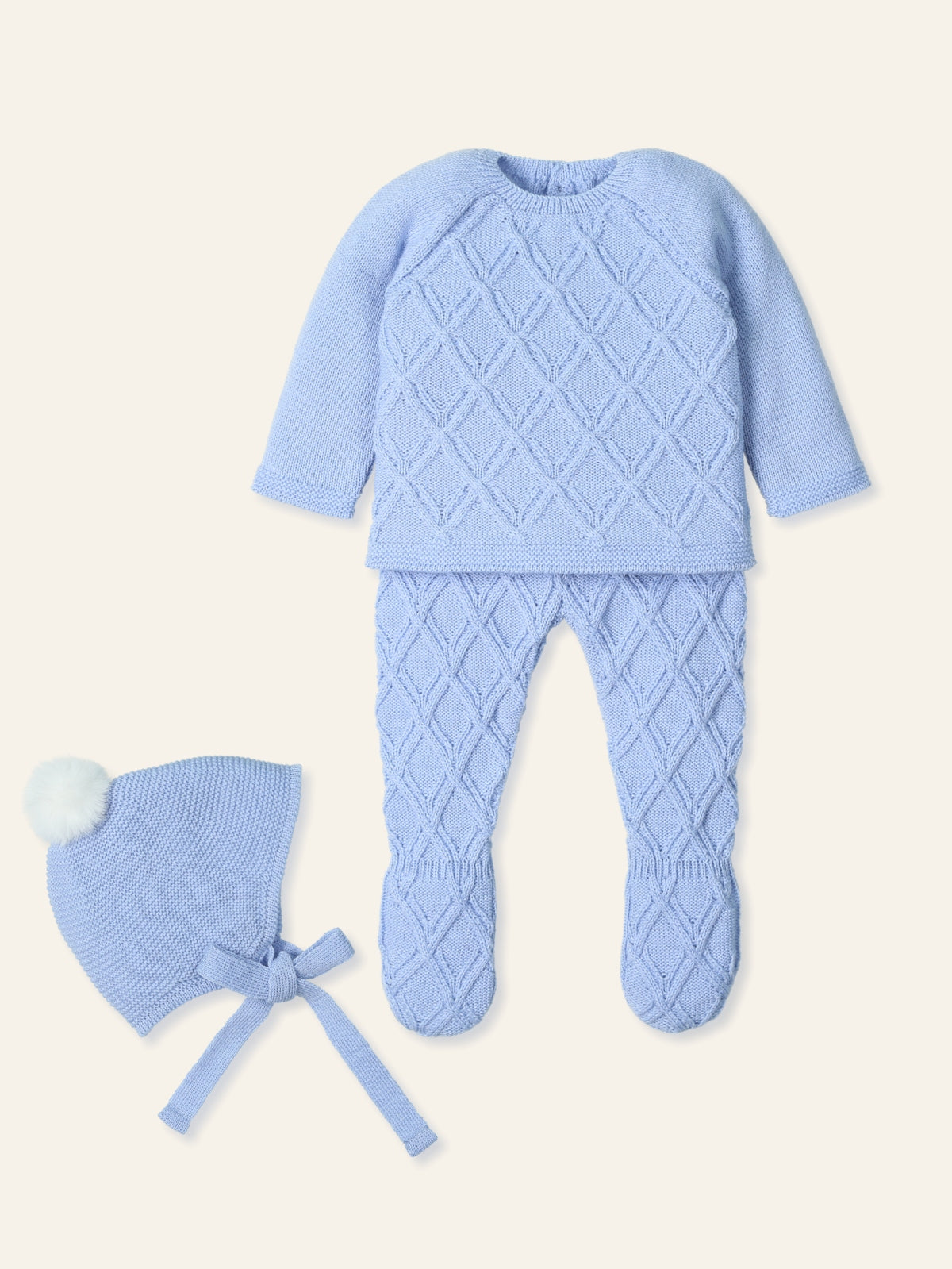 Conjunto Tejido 3 Piezas Cielo Invernal