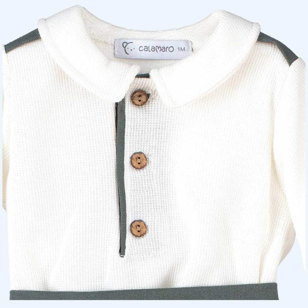 Conjunto Manga Larga con Bermuda Verde Olivo