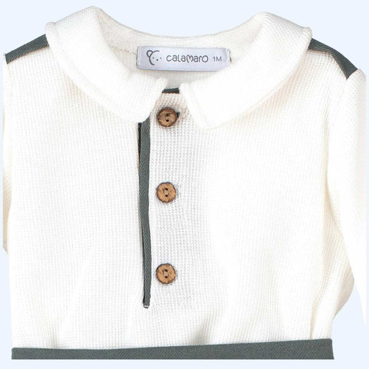 Conjunto Manga Larga con Bermuda Verde Olivo