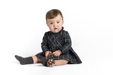 Vestido Gris Plomo de Cuadros Colección Zonda