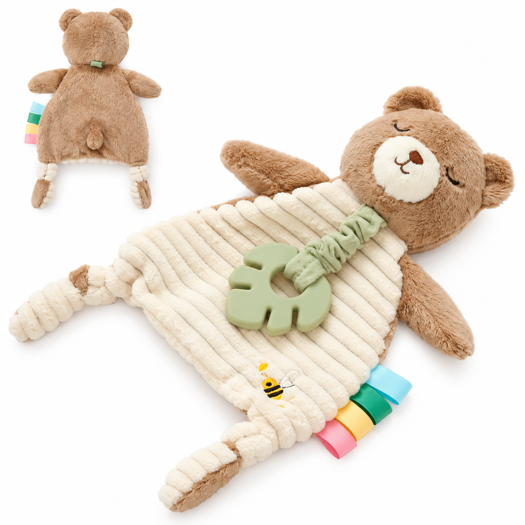 DouDou Osito con Mordedor de Silicona y Texturas Sensoriales