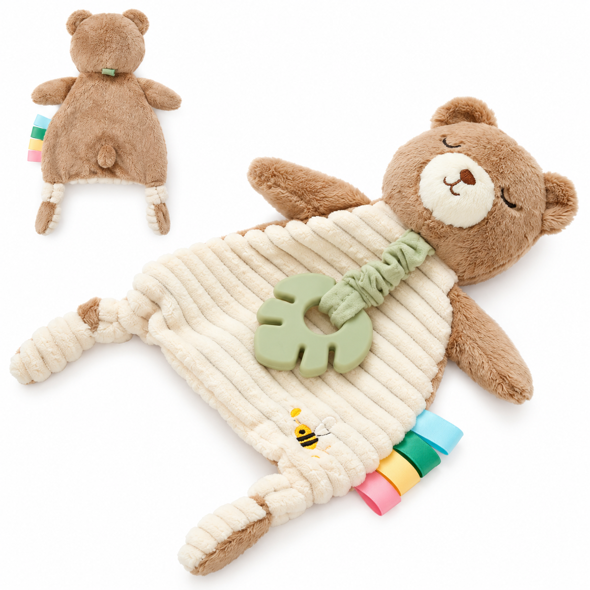 DouDou Osito con Mordedor de Silicona y Texturas Sensoriales