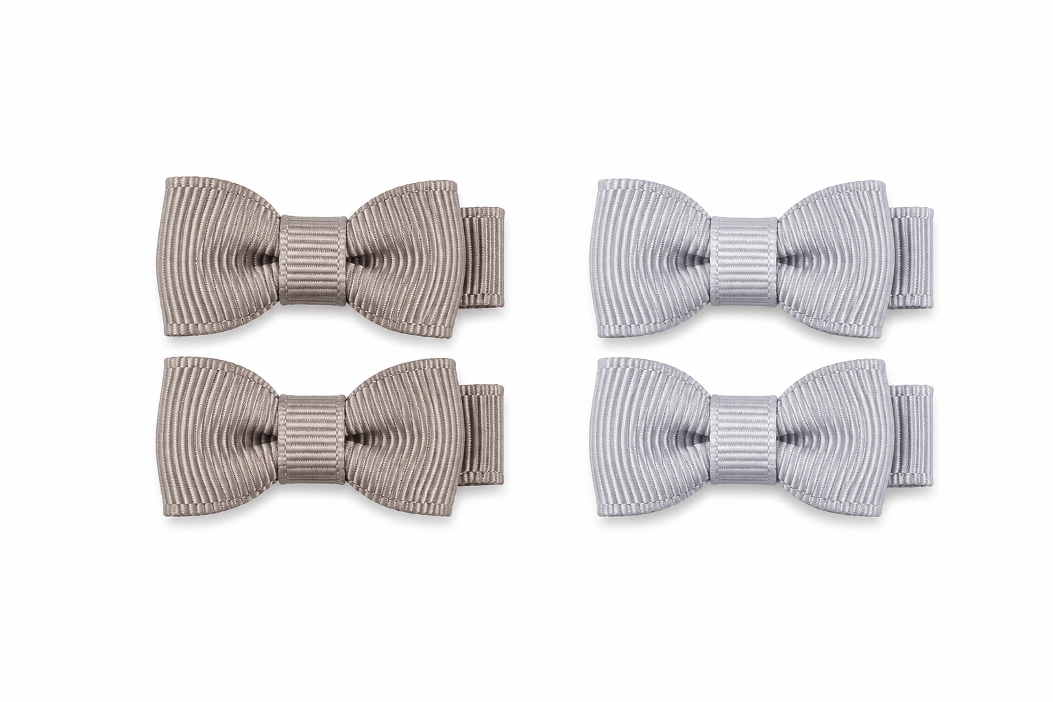 2 Mini Par de Pinzas Taupe y Gris