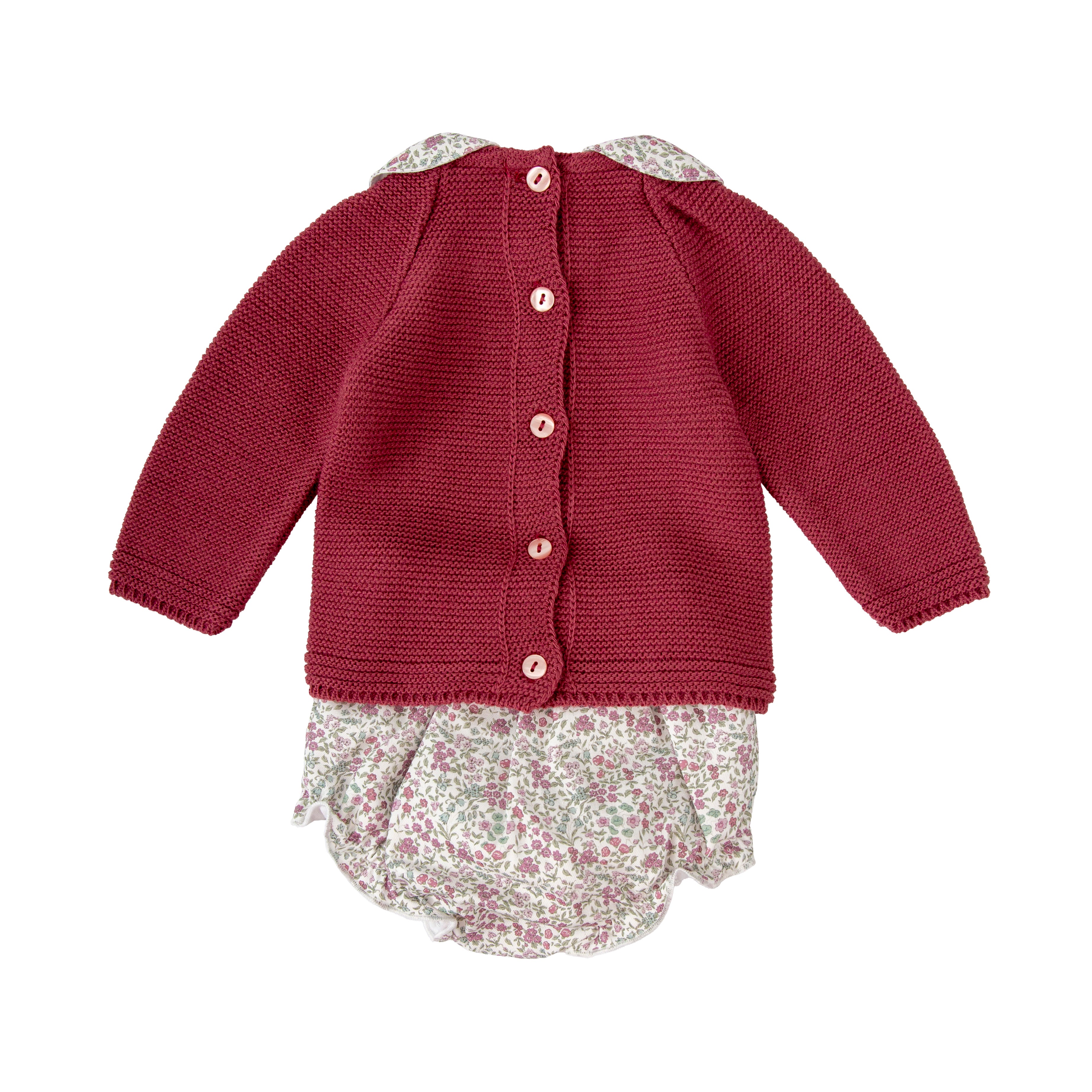 Conjunto Punto Uva con Estampado Floral con Capota