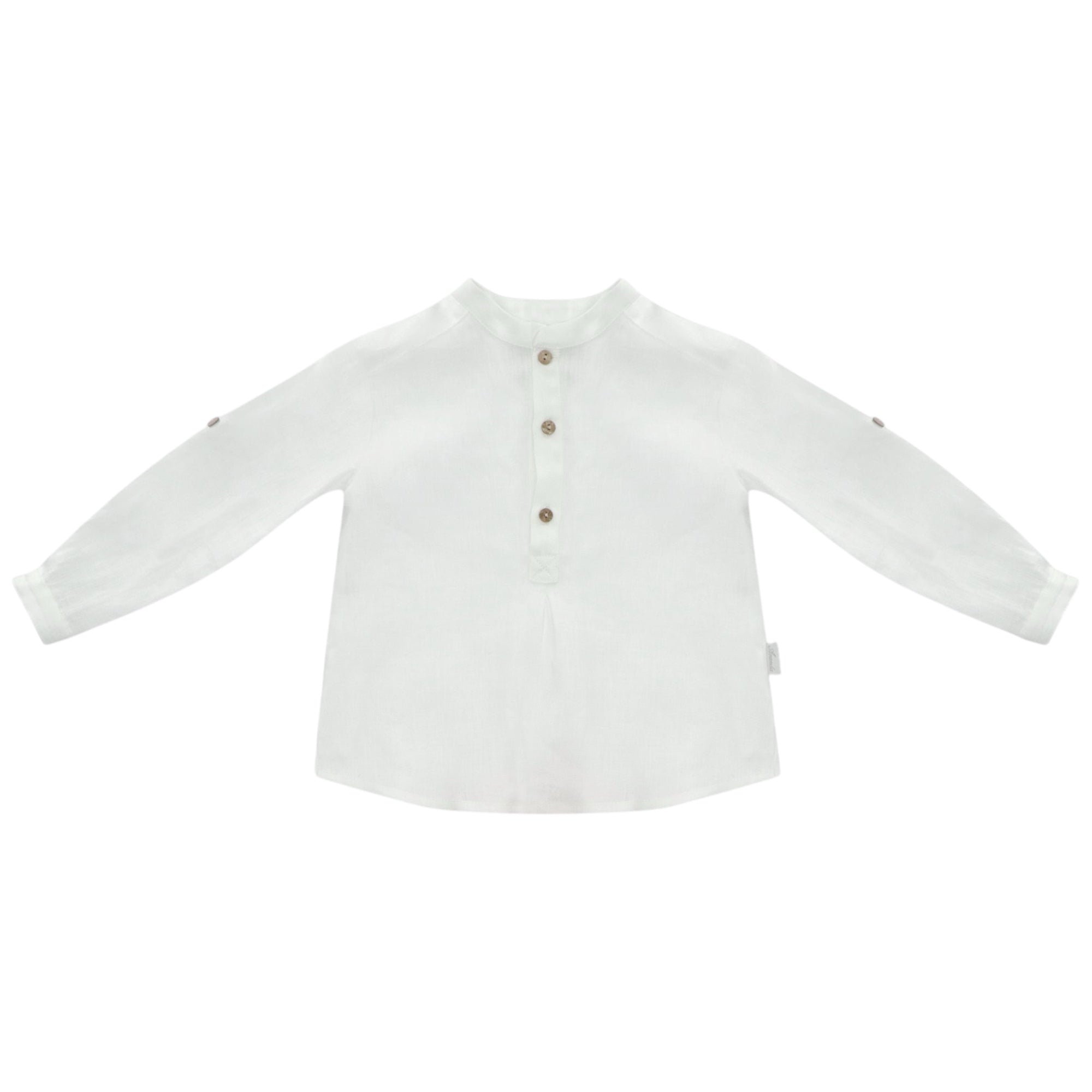 Camisa Blanca de Lino Manga Larga