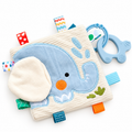 Libro Sensorial de Tela con Mordedor Para Bebe Elefante