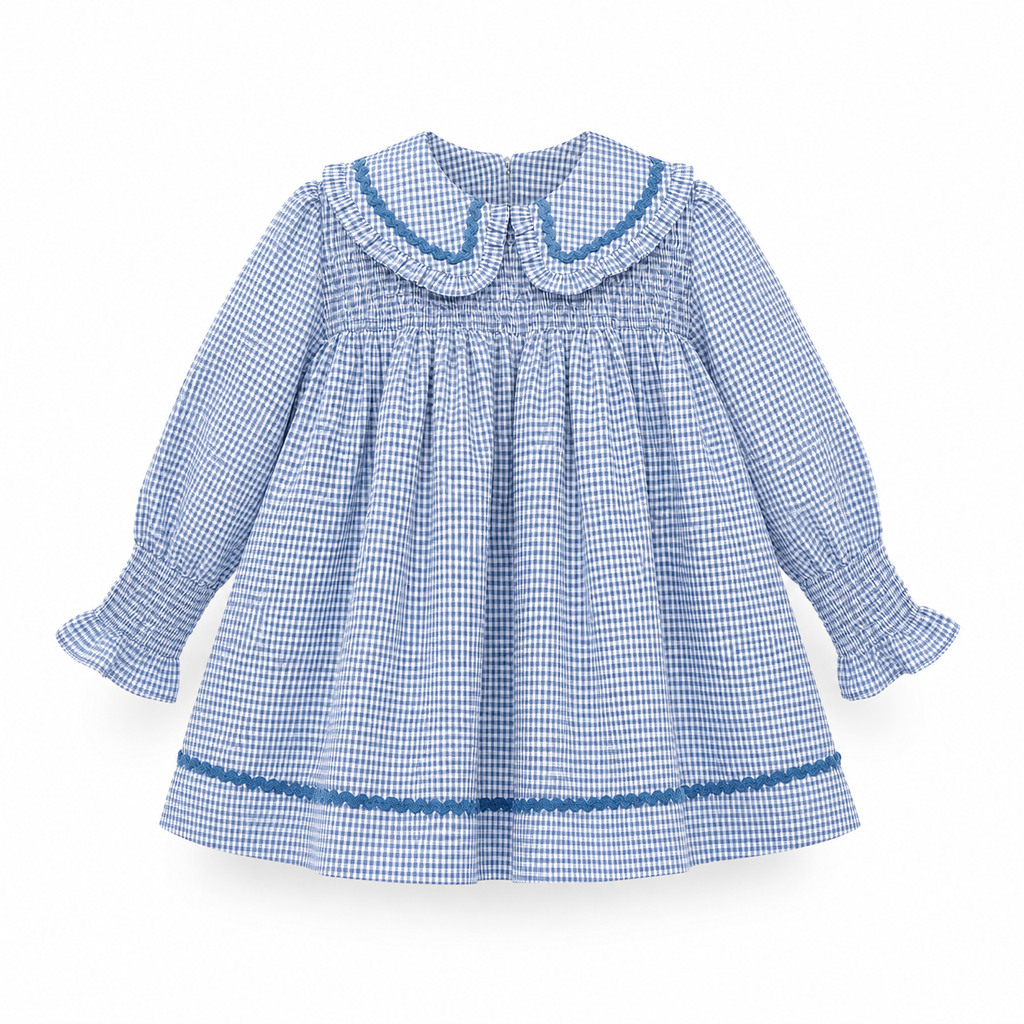 Vestido Colección Seda Azul Empolvado