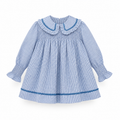 Vestido Colección Seda Azul Empolvado