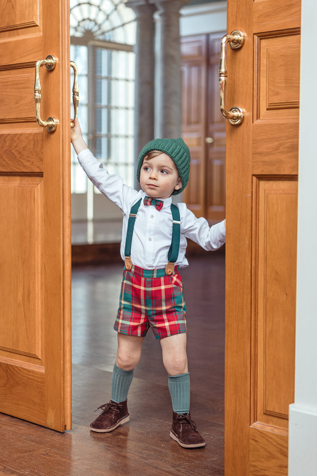 Conjunto Tirantes Colección Tartan con Pajarita a Juego