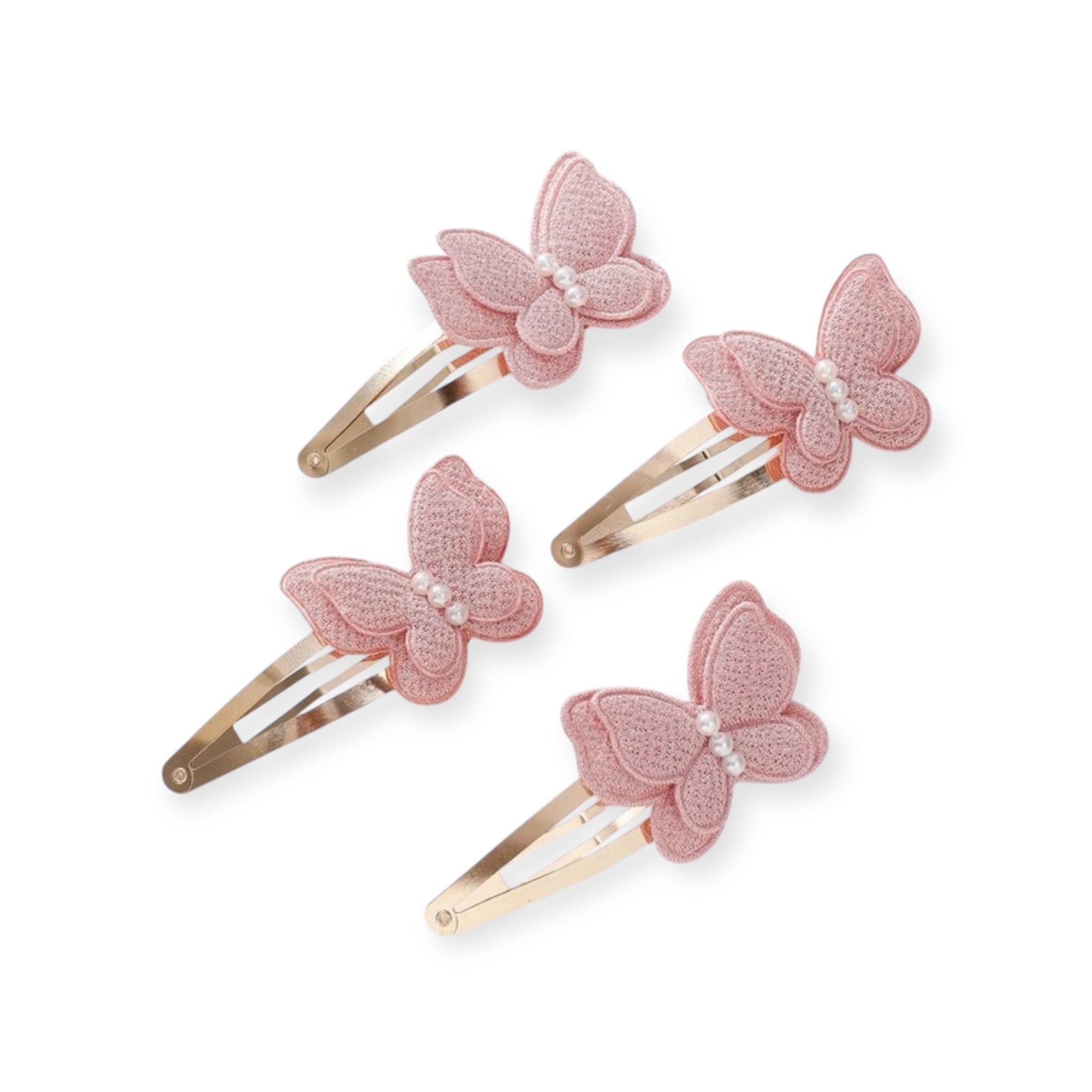 Par de Pinzas de Mariposas Rosa Palo