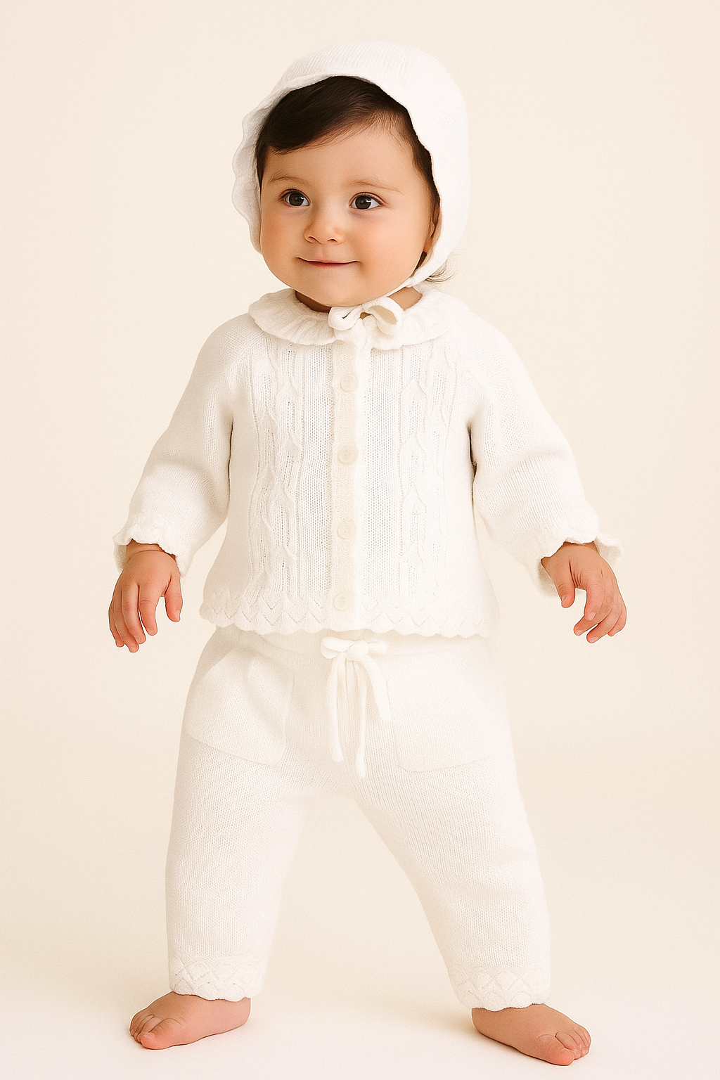 Comfy Set Cuello Batista y Capota Blanco