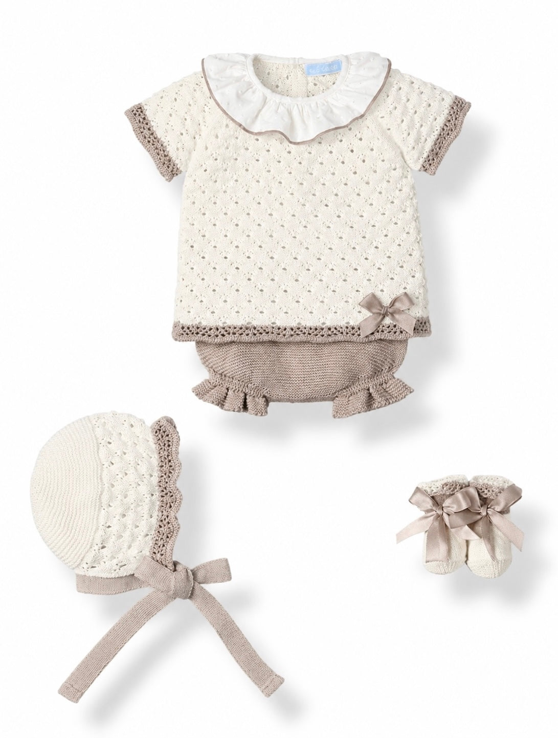 Conjunto 4 Piezas Perle Cava y Lino