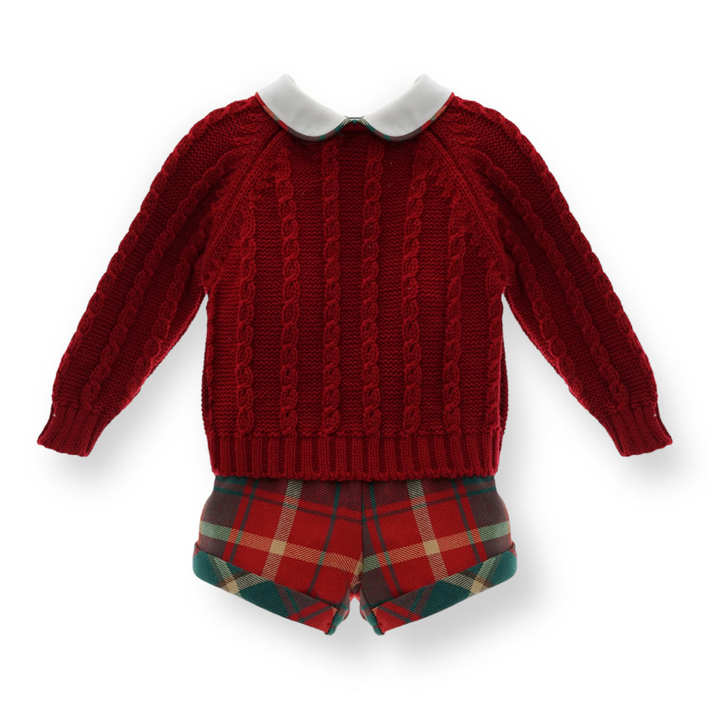 Conjunto Colección Tartan de Sueter y Short Bombacho