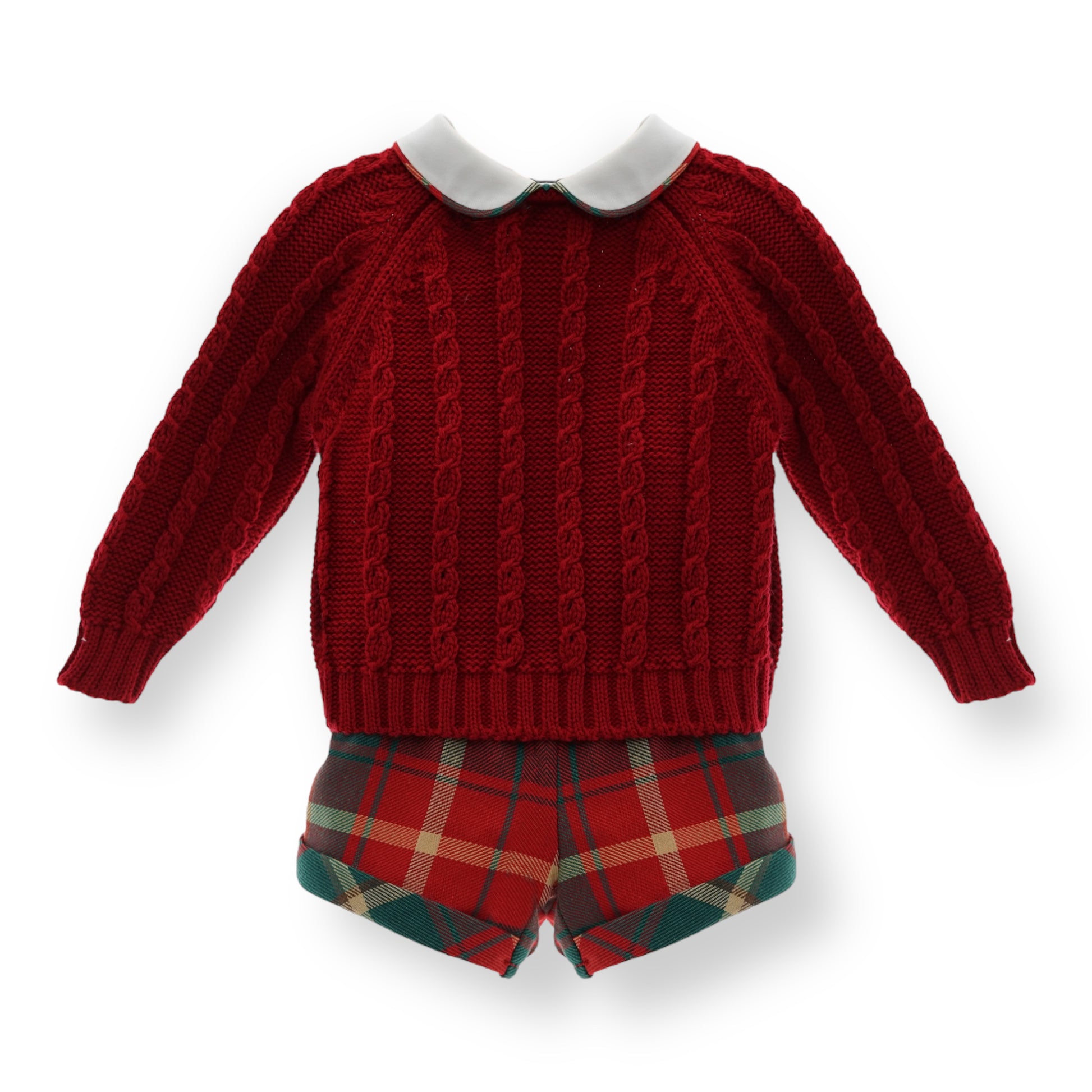 Conjunto Colección Tartan de Sueter y Short Bombacho