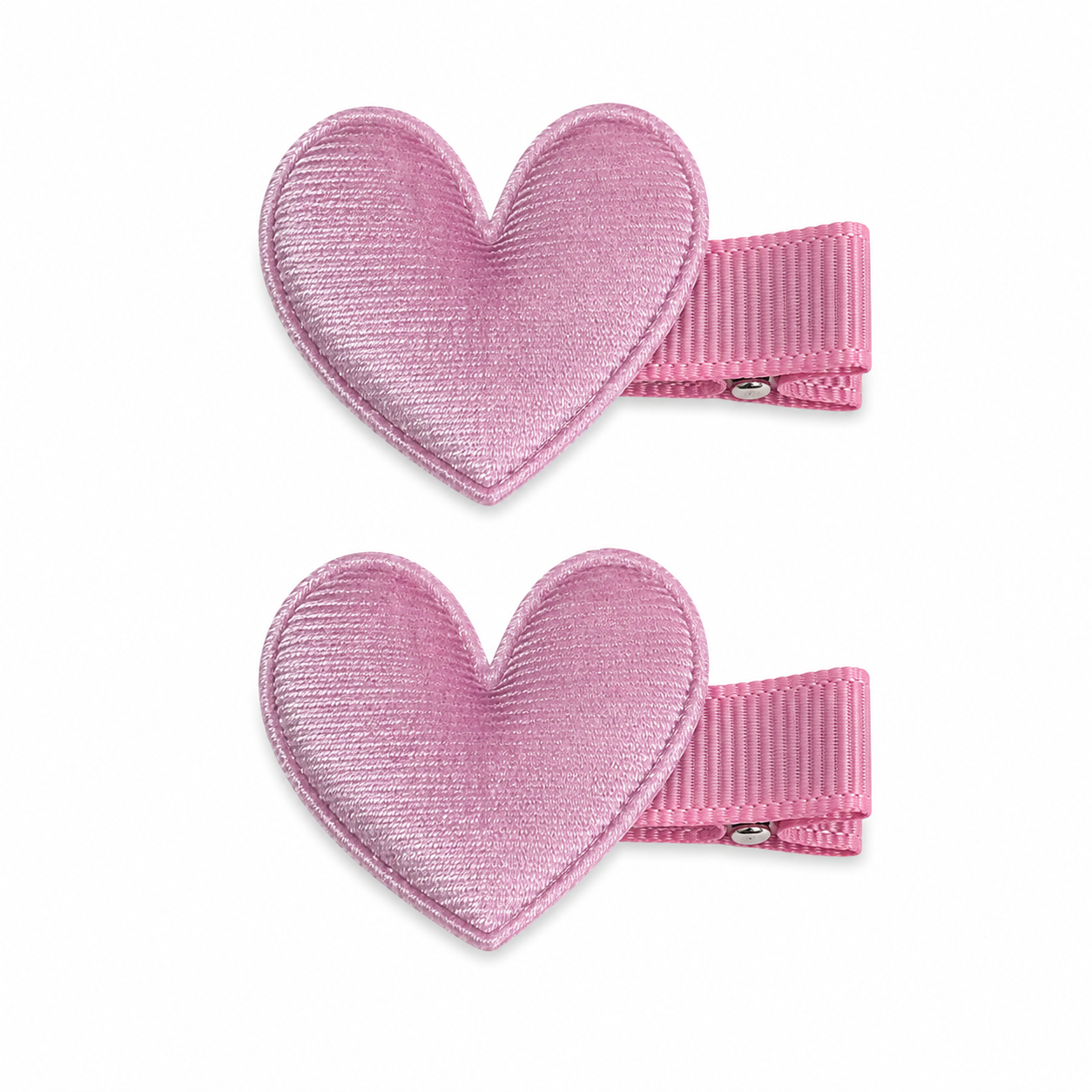 Par de Pinzas de Corazon Gamuza Lila