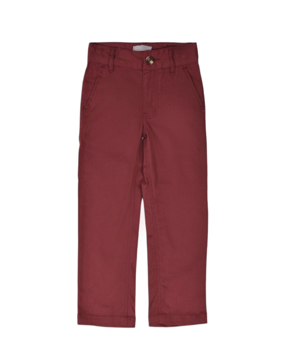 Pantalón Sarga Burdeos