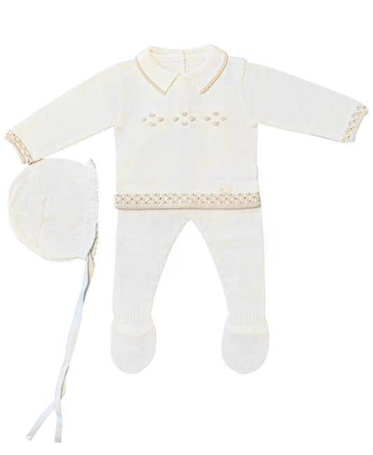 Conjunto Perle Crudo con Beige con Capota a Juego