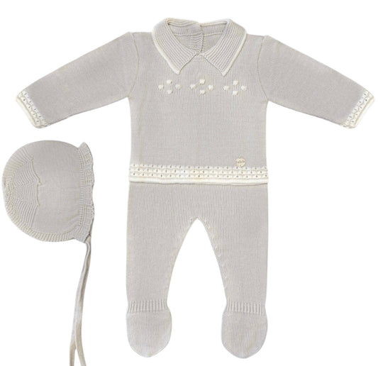 Conjunto Perle Gris con Blanco con Capota a Juego