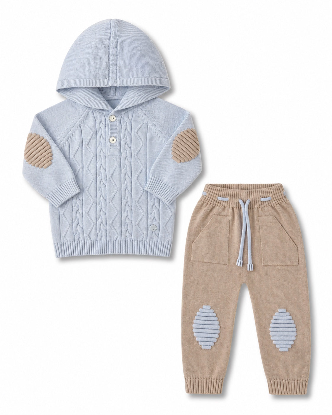 Comfy Set Azul Cielo y Beige