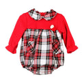 Pelele Rojo con Bombacho en Tartan Rojo y Negro