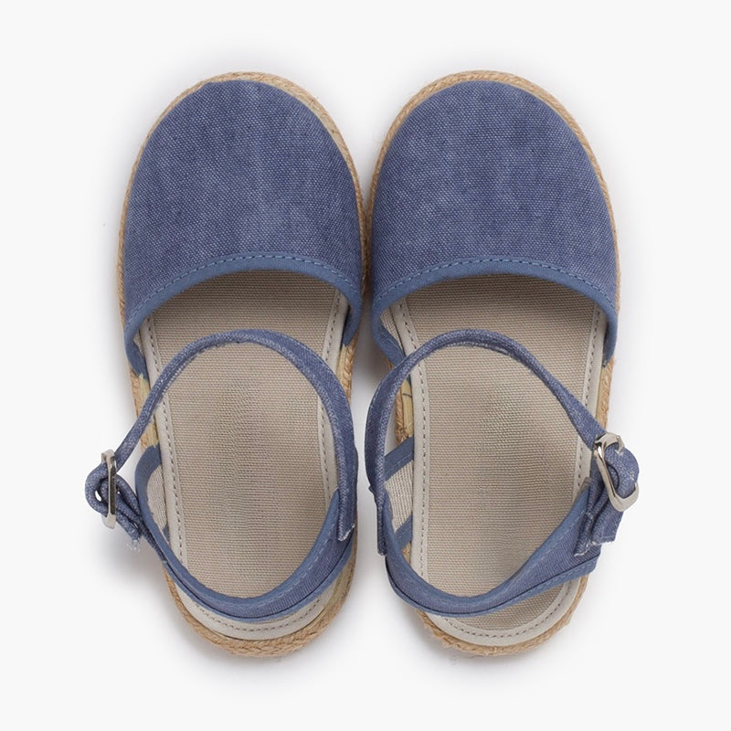 Espadrillas de Lona con Hebilla en Indigo