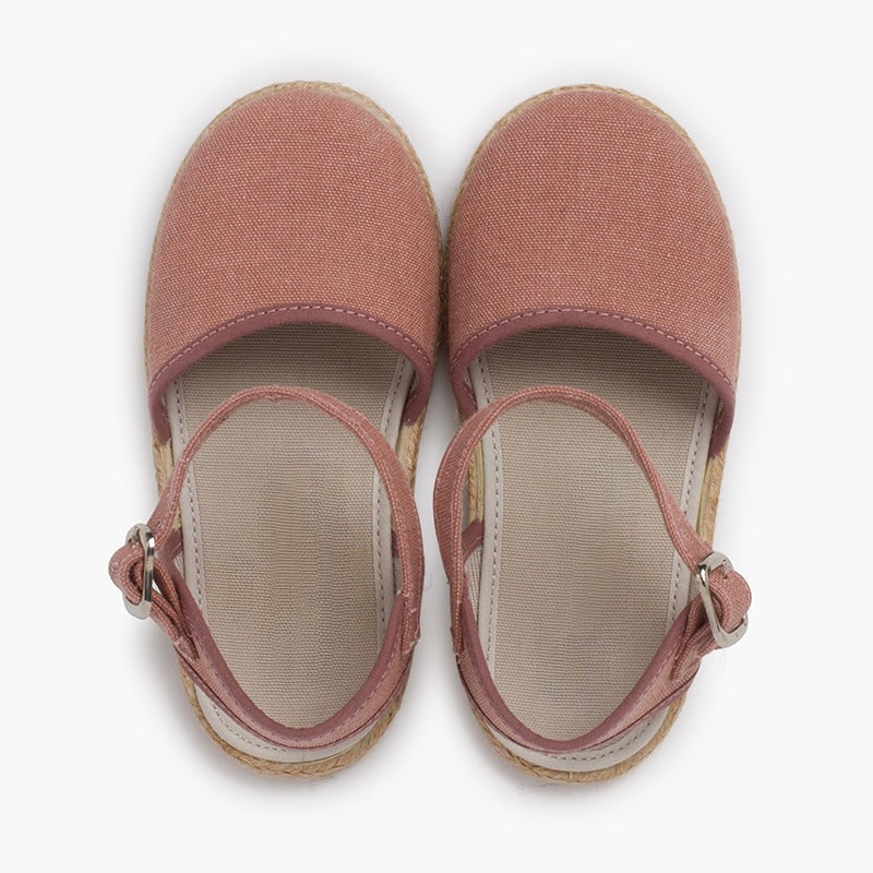 Espadrillas de Lona con Hebilla en Rosa Antique