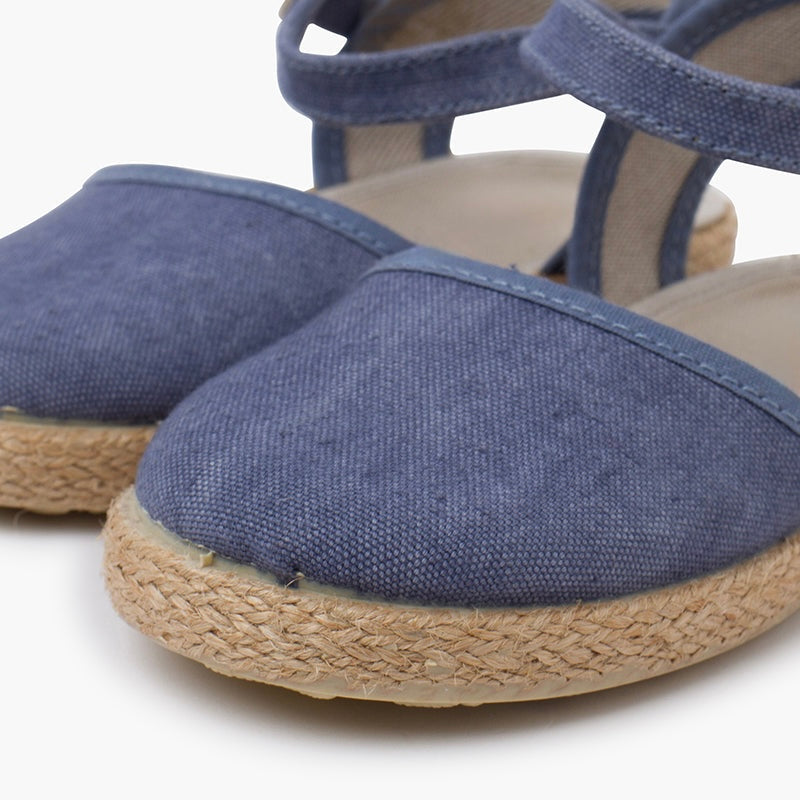 Espadrillas de Lona con Hebilla en Indigo