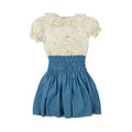 Conjunto Estampado Floral con Falda Denim Abrazo