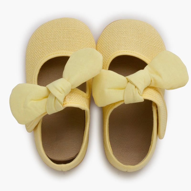 Mercedita Lino con Lazo Removible Amarillo Pastel Barefoot