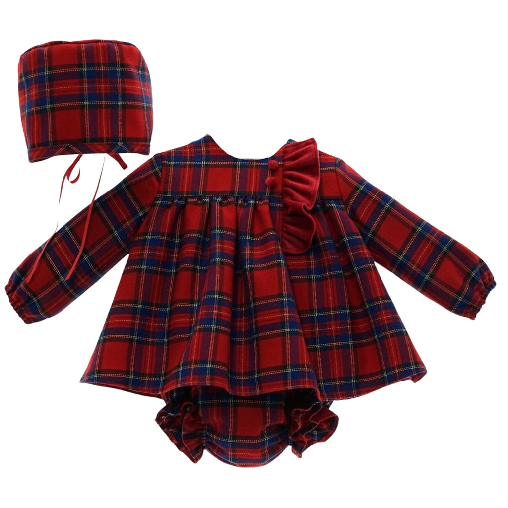 Jesusito Tartan Rojo con Capota Familia Dedal