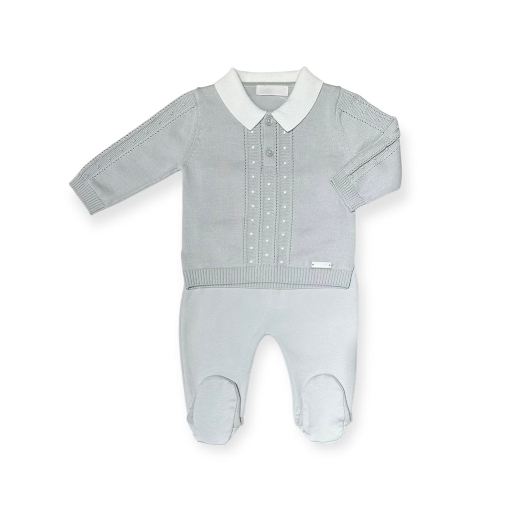 Comfy Set Gris Claro con Blanco