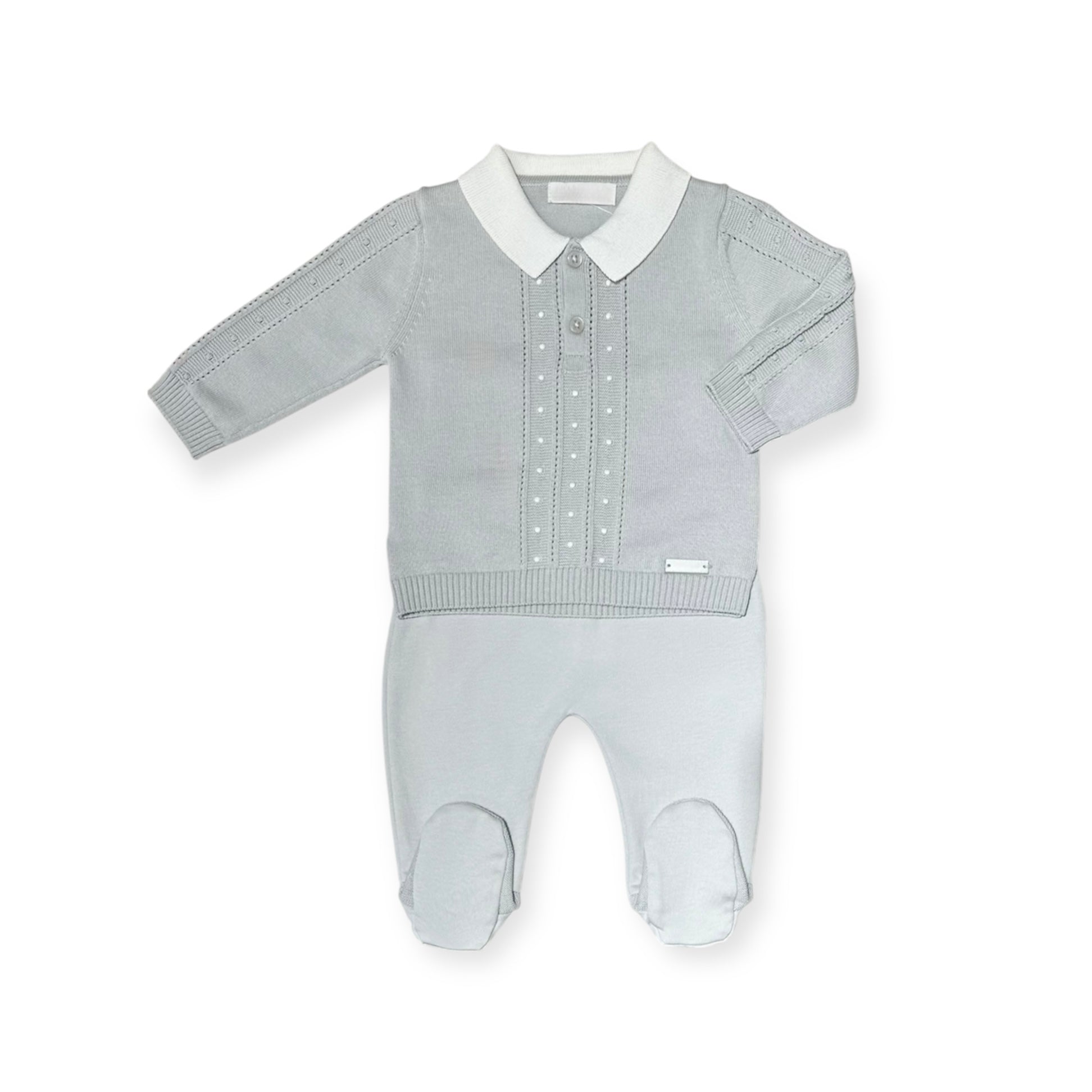 Comfy Set Gris Claro con Blanco