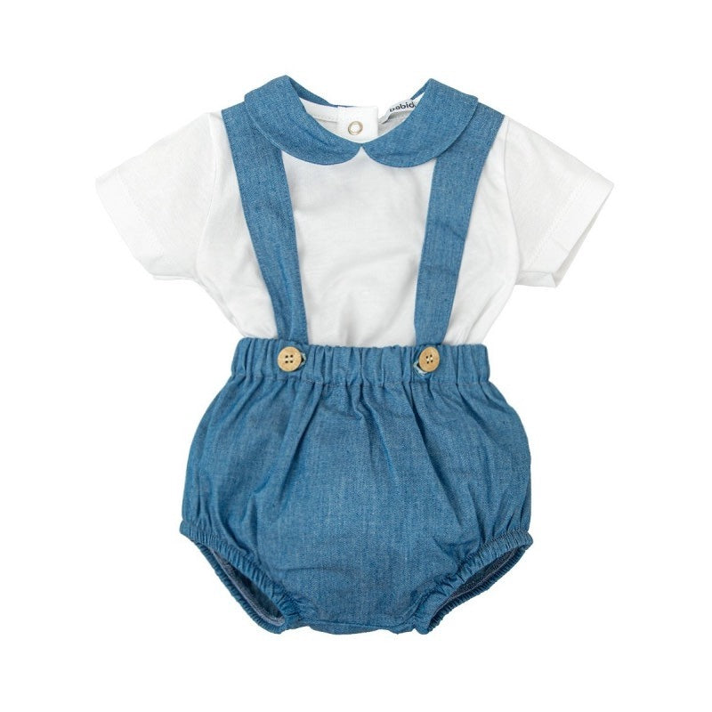 Conjunto Camisa Cuello Peter Pan y Ranita Denim Abrazo