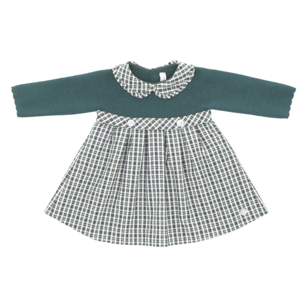 Vestido Punto Verde Botella Dark Blue