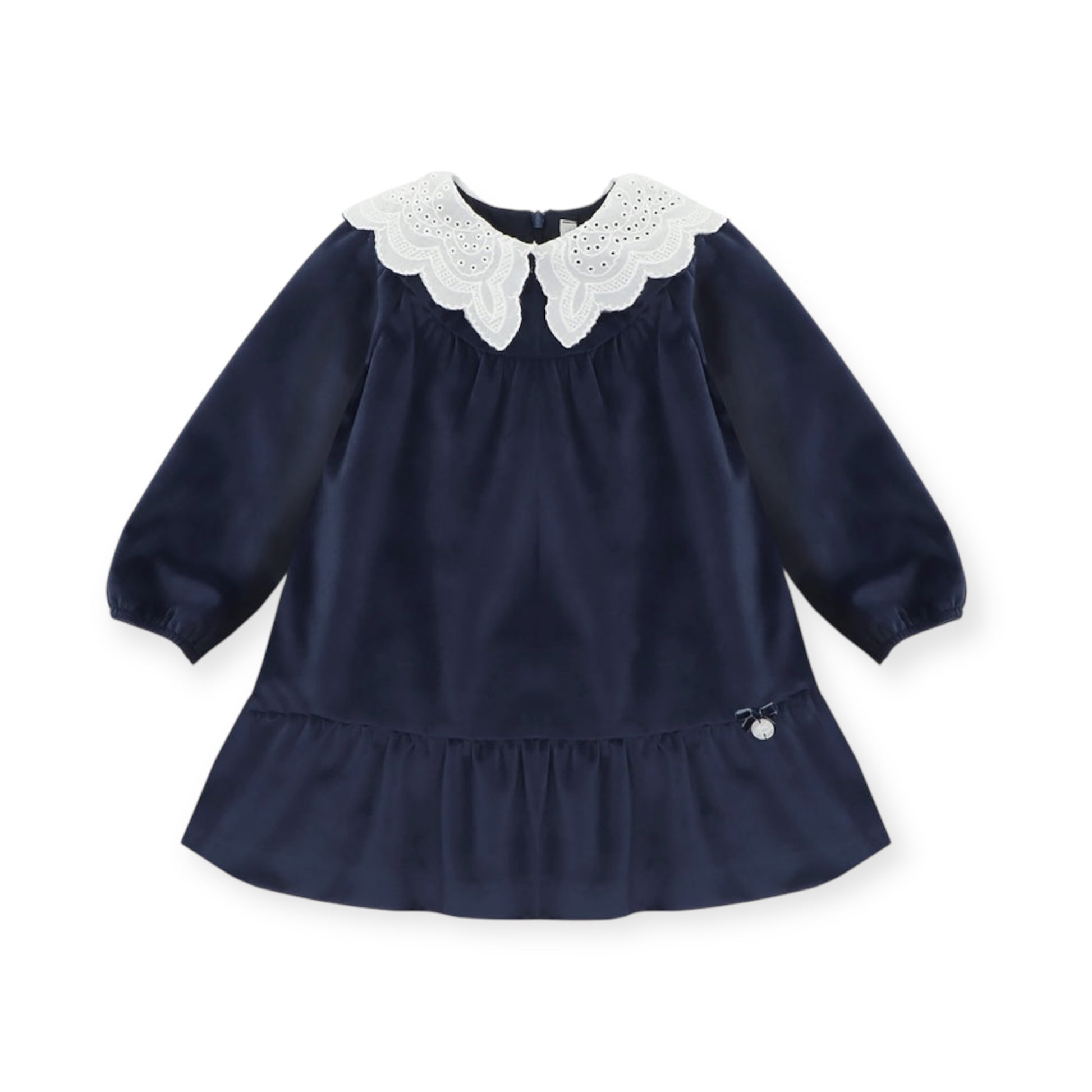 Vestido Velvet Marino Cuello Oversize