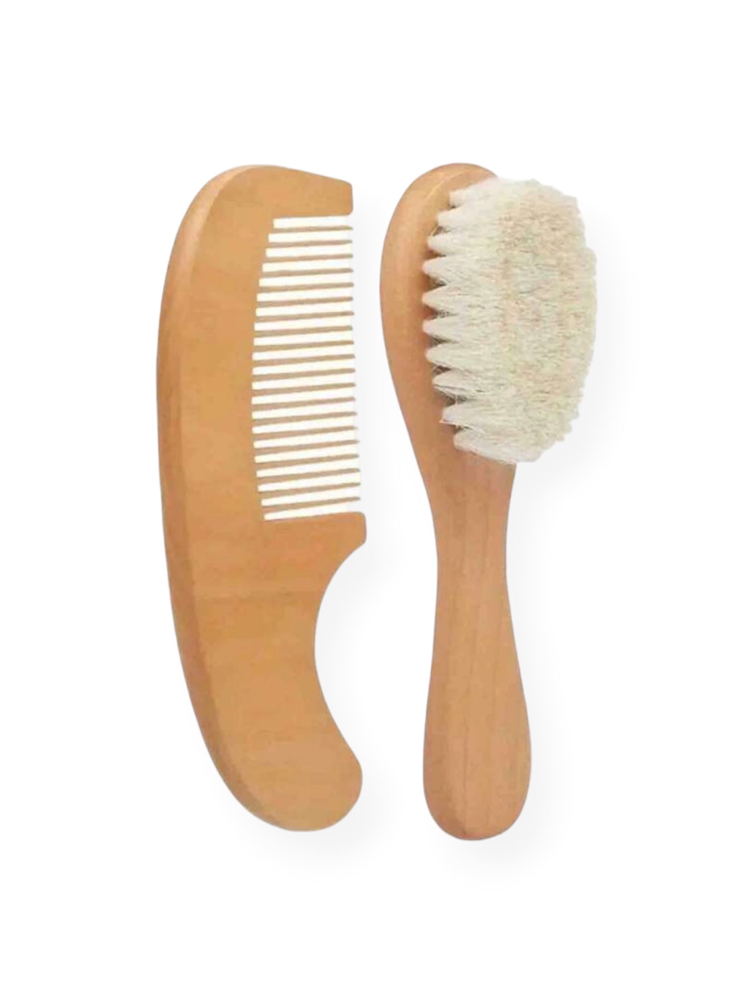 Set Cepillo Suave Lana y Peine Pequeno de Madera