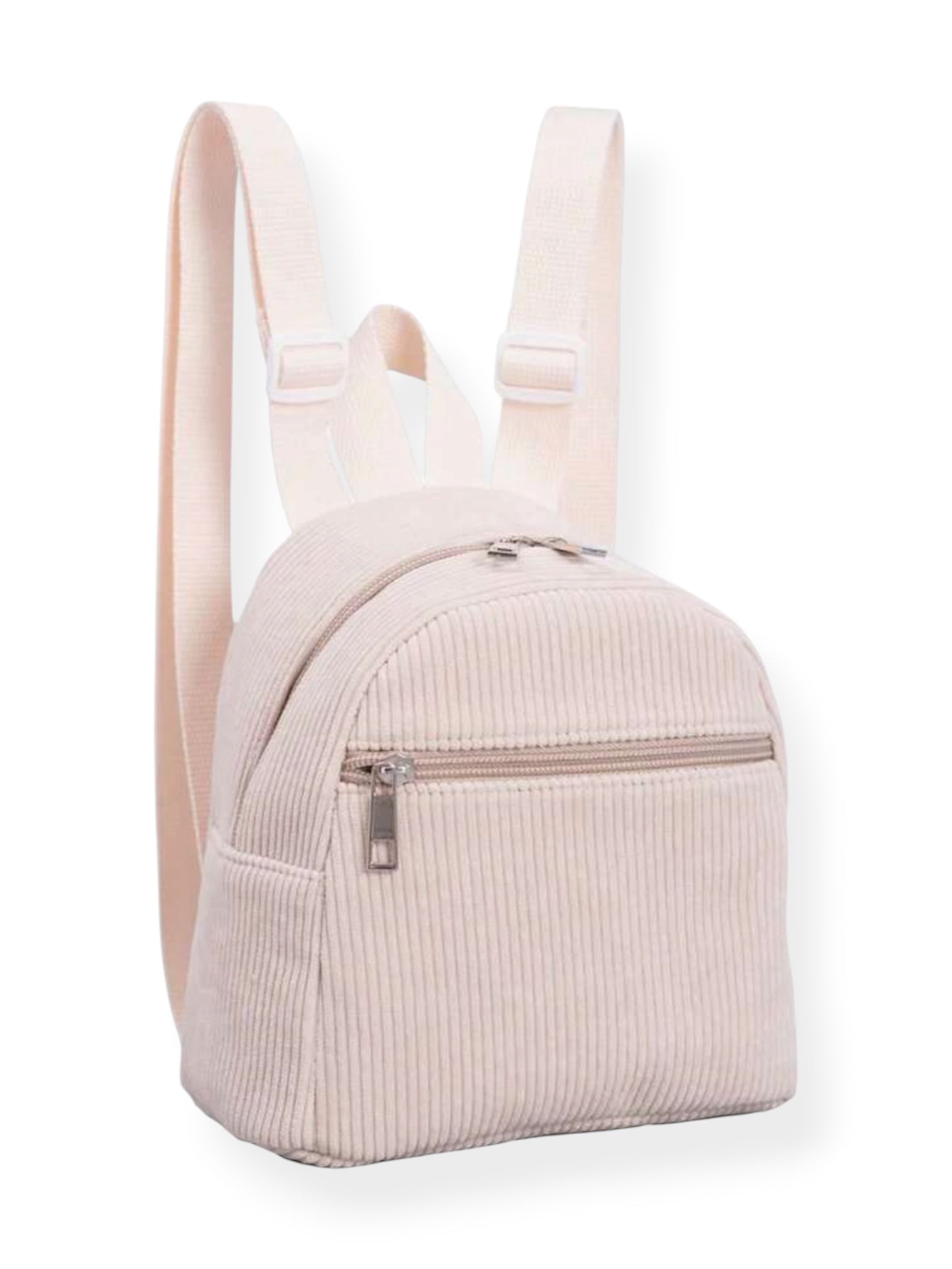Mini Mochila de Pana Crema