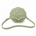 Mini Cartera de Concha con Perlas Verde Pastel